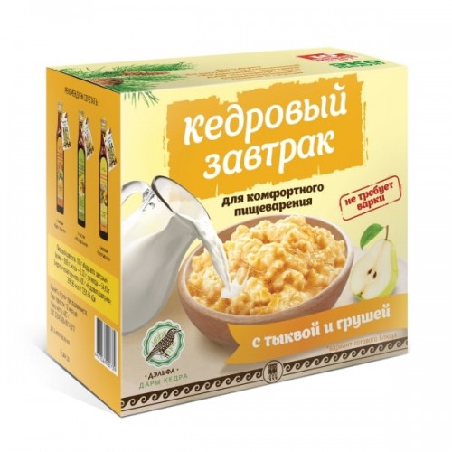 Завтрак кедровый для комфортного пищеварения с тыквой и грушей  г. Зеленоград  